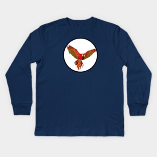 Bird art design. Kids Long Sleeve T-Shirt